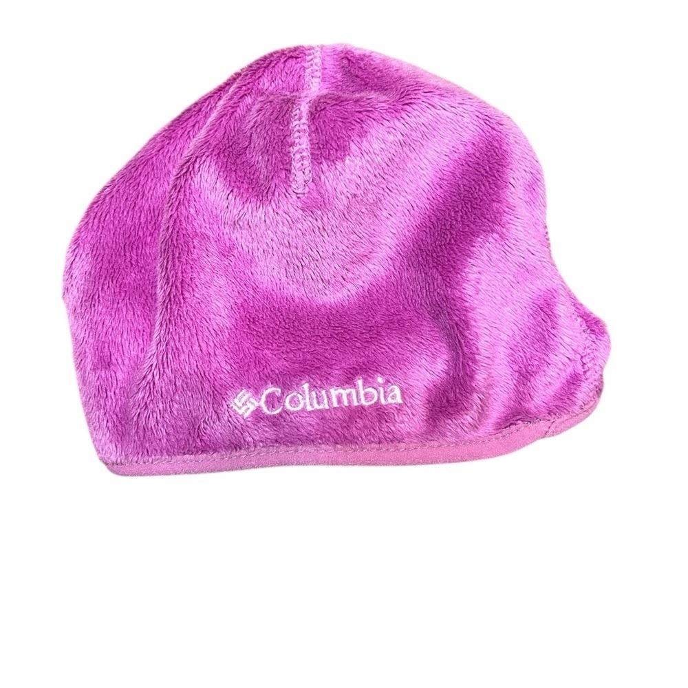 Columbia Infant Purple Fleece Soft Faux Fur Beanie 0-18M